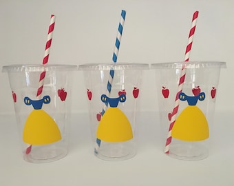 Snow White party cups, Snow White Birthday party, Snow White Party Supplies, Show White  Favors, Fairest One of them all,Disposable Cups