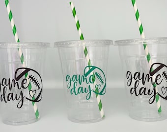 Football party cups, football Birthday Party Cups, Football Baby Shower Cups, Football Party Favor cups, Football party Supplies, banquet