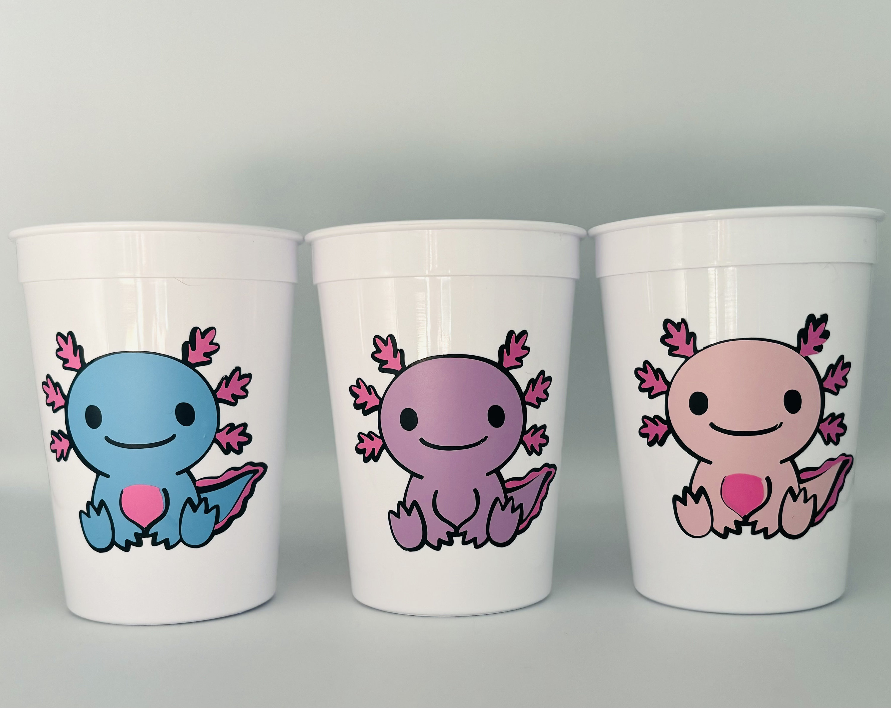 Axolotl Party Cups, Axolotl Cups Axolotl Birthday Party, Axolotl Party  Favors, Axolotl Baby Shower, Axolotle Party Supplies, Reusable 