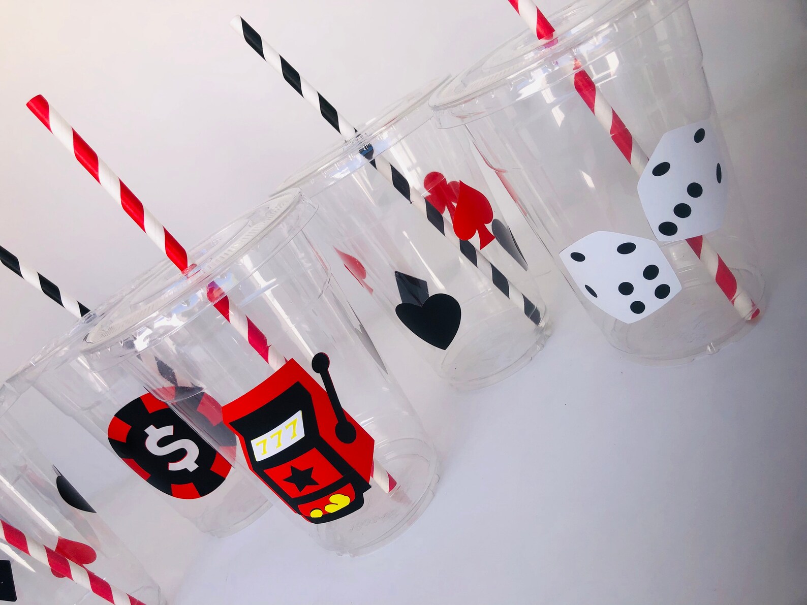 Casino Party Cups Casino Birthday Party Las Vegas Party Etsy