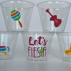 Fiesta Birthday Party Cups, First Fiesta, Uno, Fiesta party Supplies, Cinco De Mayo Party Cups, Lets Fiesta Party, Taco party Cups