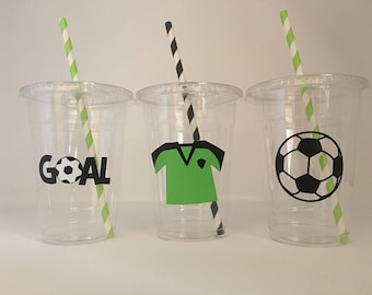 Soccer Party Cups, Soccer Birthday Party Cups, Soccer Team Party, Soccer Baby Shower Cups, Soccer Party Favor Cups,party supplies,Disposable