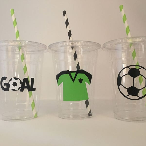 Soccer Party Cups, Soccer Birthday Party Cups, Soccer Team Party, Soccer Baby Shower Cups, Soccer Party Favor Cups,party supplies,Disposable