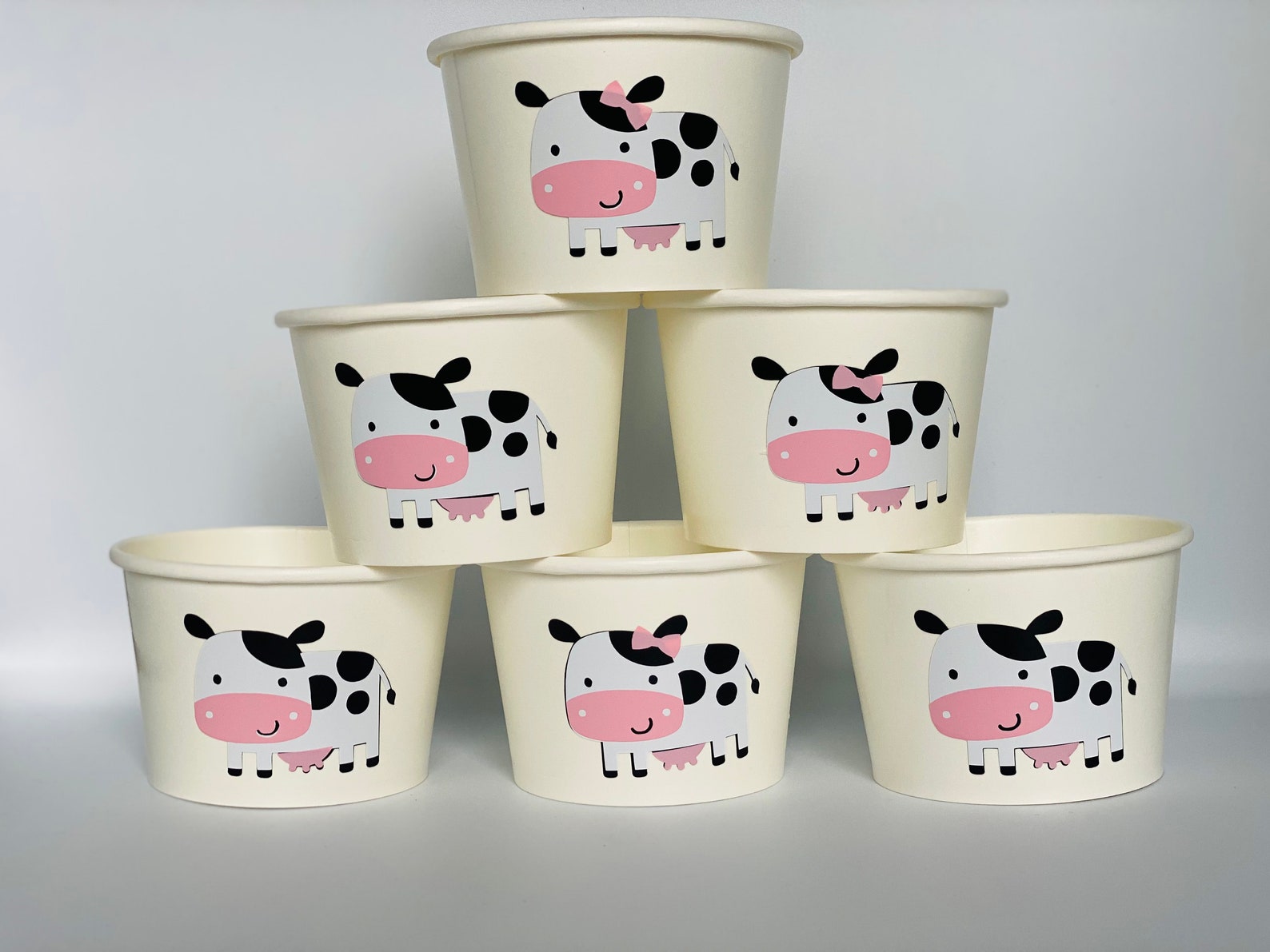 Cow Party Cups Cow Birthday Party Farm Party Cups Farm - Etsy
