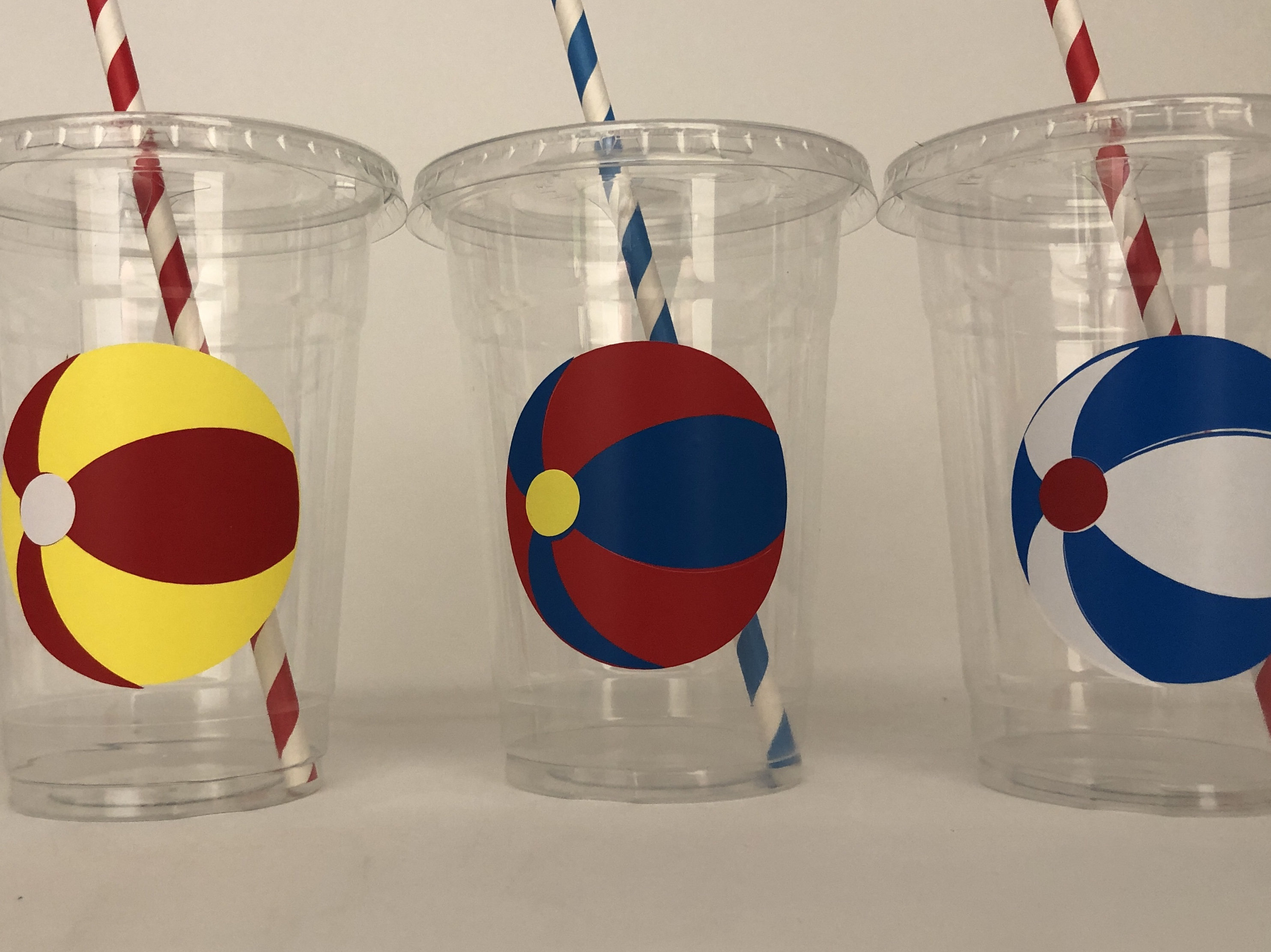 Beach Ball Party Cups Beach Ball Party Favors fiesta de Etsy