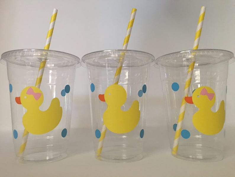 Rubber duck party cups Duck Party Rubber Duck baby shower Duck Birthday Party Rubber Duck Birthday cups Party Supplies