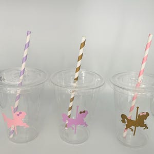 Carousel Party Cups, Horse Party Cups, Carousel Birthday Party Cups ...