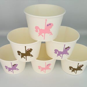 Carousel Party Snack Cups, Carousel Birthday Party, Carousel Party ...