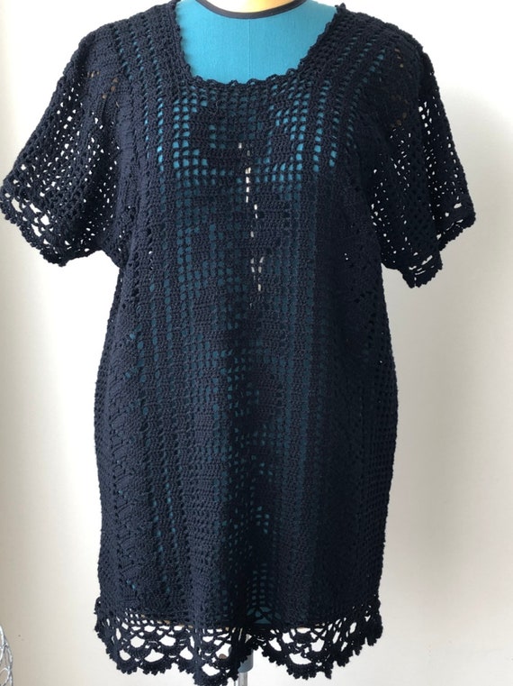 70s Vintage Crochet Dress