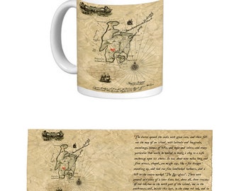 Treasure Island Map Tasse. Robert Louis Stevenson inspiriert.