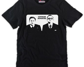 T-shirt Fantozzi e Filini ufficio sinistri nera ottimo cotone unisex film comedy