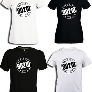 Beverly Hills 90210 T-Shirt, hervorragende Baumwolle, weiß oder schwarz, für Männer und Frauen.