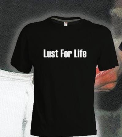 Iggy Pop Lust for Life Rock T-shirt Men Women Black Cotton Punk