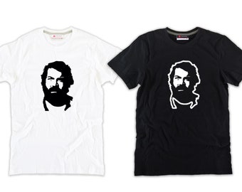 T-shirt Bud Spencer ottimo cotone bianca o nera film volto banana joe adulto e bambino