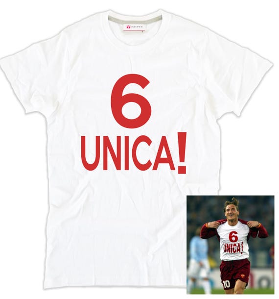 T-shirt 6 Unique Francesco Totti T-shirt Ilary Captain Six Unique