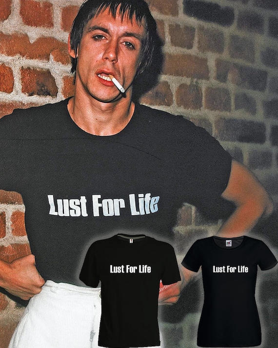 Iggy Pop Lust for life t shirt rock homme femme noir coton punk Etsy France