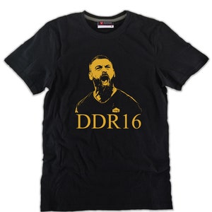 Daniele De Rossi DDR 16 Rome zwart katoenen voetbalshirt voor heren