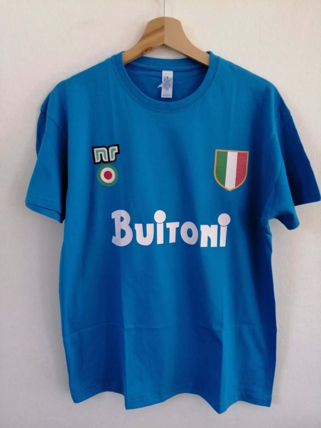 Napoli Shirt Vintage : T-shirt Maradona Napoli Buitoni Vintage Style 80s Football