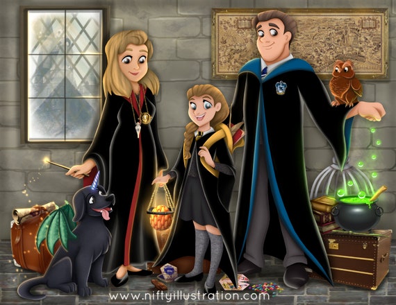 Custom Harry Potter Character Illustration You As A Hogwarts Etsy