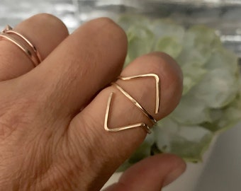 Hollow Silver Ring Geometric Ring Unusual Ring for Women Lightweight Big Ring Chunky Ring Boho Silver Ring Statement Ring