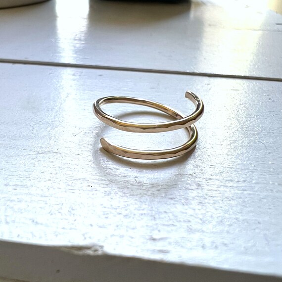 Damen Geschenk Massiv Metall Verstellbar Zierlich CZ Zehenring