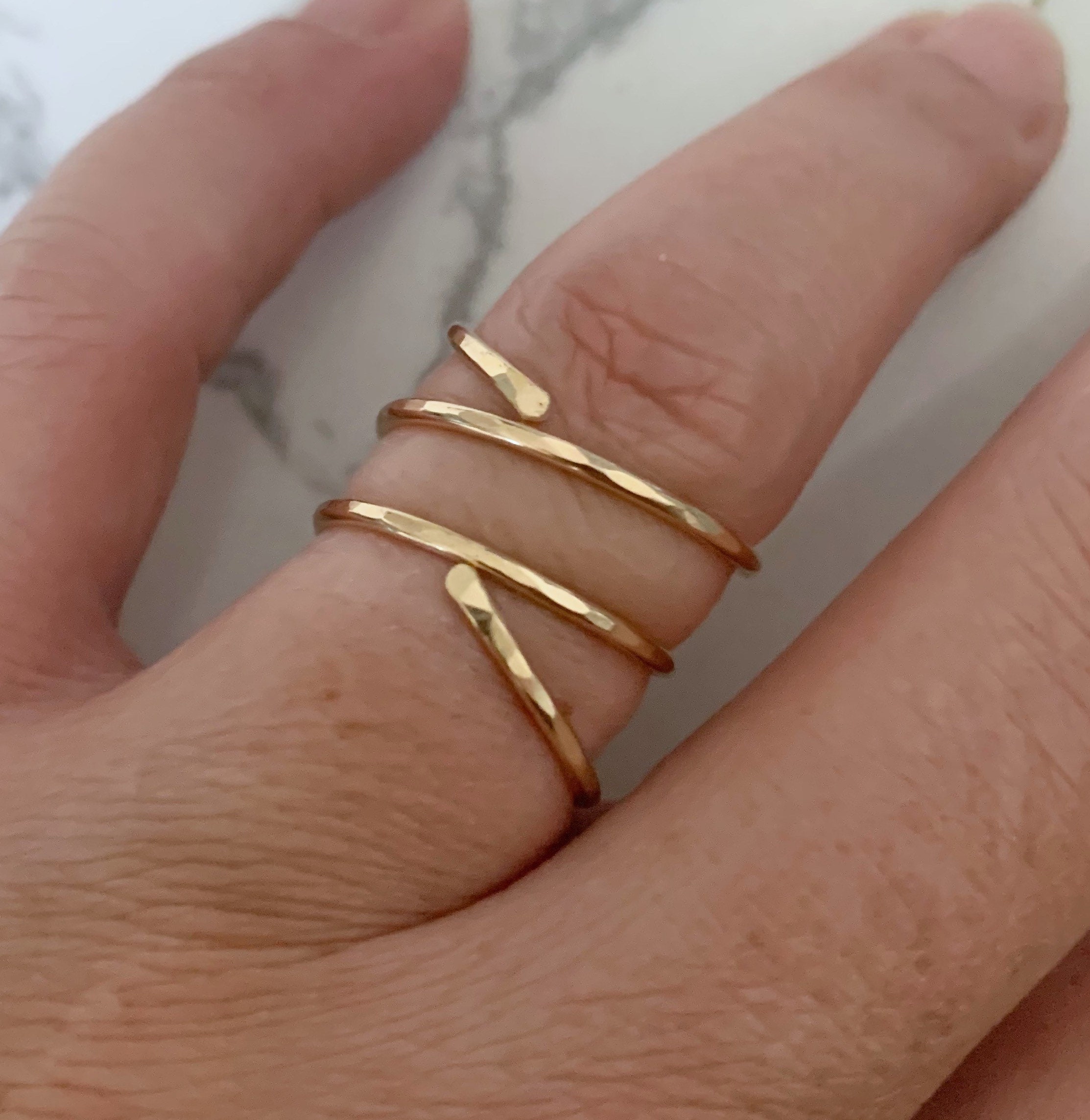 Hammered Swirling Bands Ring Hammered Swirling Bands Ring