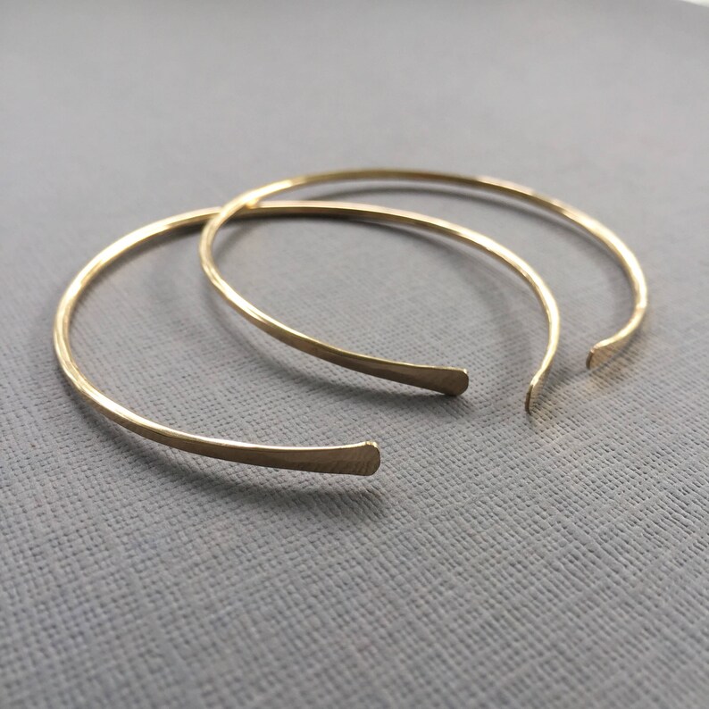 14K Gold Filled Cuff Bracelet Gold Hammered Cuff Bracelet Etsy