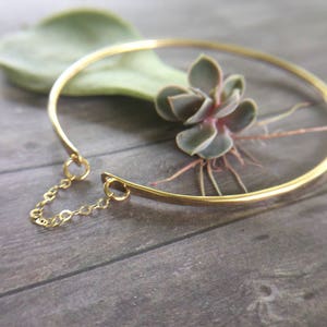 Gold Bangle Bracelet, Gold Simple Bracelet, Gold Minimal Bracelet, Gold Dainty Bracelet, Gold Everyday Bracelet, Gold Delicate Bracelet