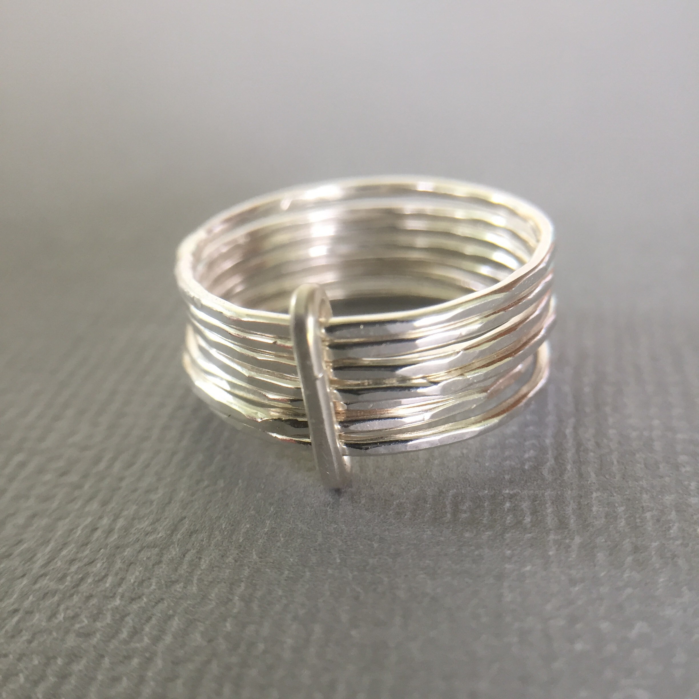 7 Day Ring Stack Ring Sterling Silver Ring Thin Band Ring | Etsy