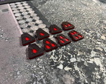 Wound Tracker Tokens, Doppelseitig
