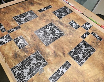 Dark Future Wargame Terrain Bodenplatten für Edition 11, kompatibel mit Warhammer 40k Tournament Begleiter.