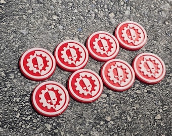 Totenkopf und Zahnrad Token