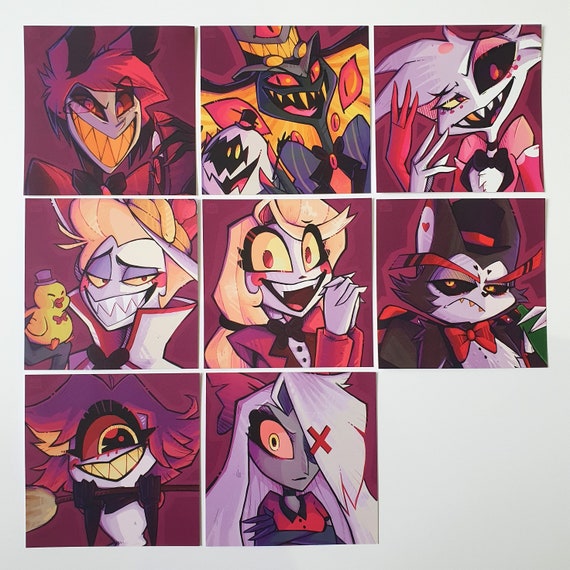 Hazbin Hotel Art Alastor Charlie Lucifer Angel Dust Husk Vaggie