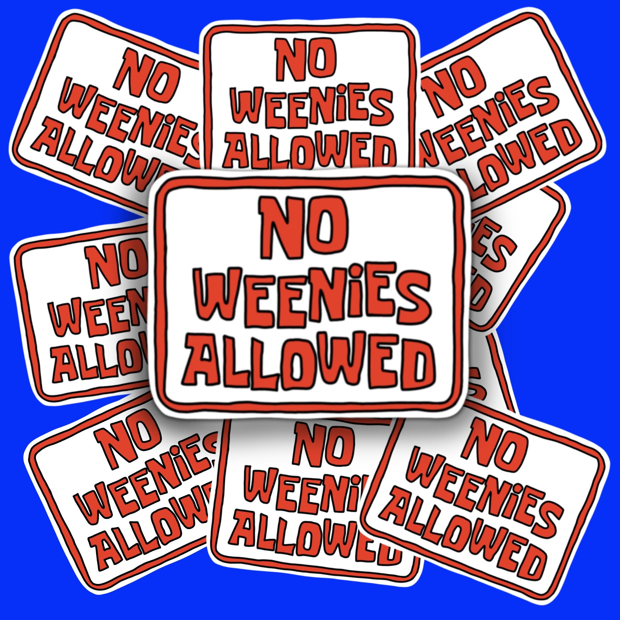 Spongebob Squarepants No Weenies Allowed Vinyl Sticker, Weenie Hut Ju…