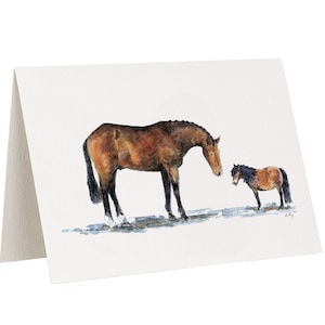 Horse and Pony Greetings Card