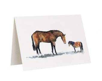 Horse and Pony Greetings Card