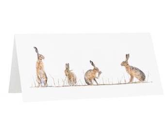 Hare and Stubble Greetings Card