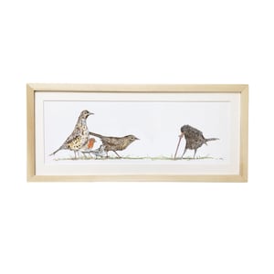 British Garden Birds Original Watercolour Illustration &#39;Superworm&#39;