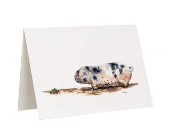Pig Greetings Card
