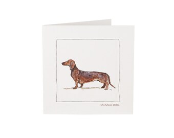 Sausage Dog Greetings Card