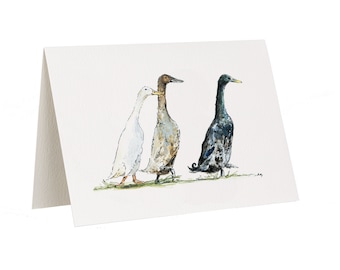 Runner Ducks Greetings Card