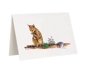 Ginger Cat Greetings Card