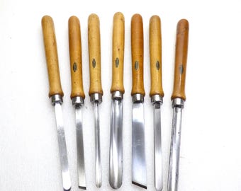7 Craftsman Professional wood lathe turning chisels knives gouge tools lot