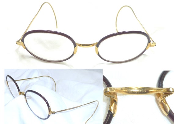 Beautiful antique Shur on gold fill eyeglasses da… - image 1