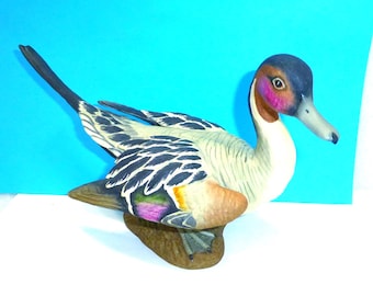 Vintage large Boehm pintails duck bird figurine 40179 bisque porcelain