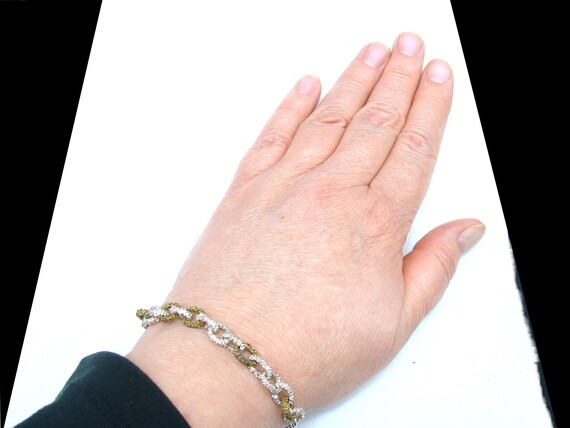 Rare Kaoru gold silver bracelet hand made Japan j… - image 5