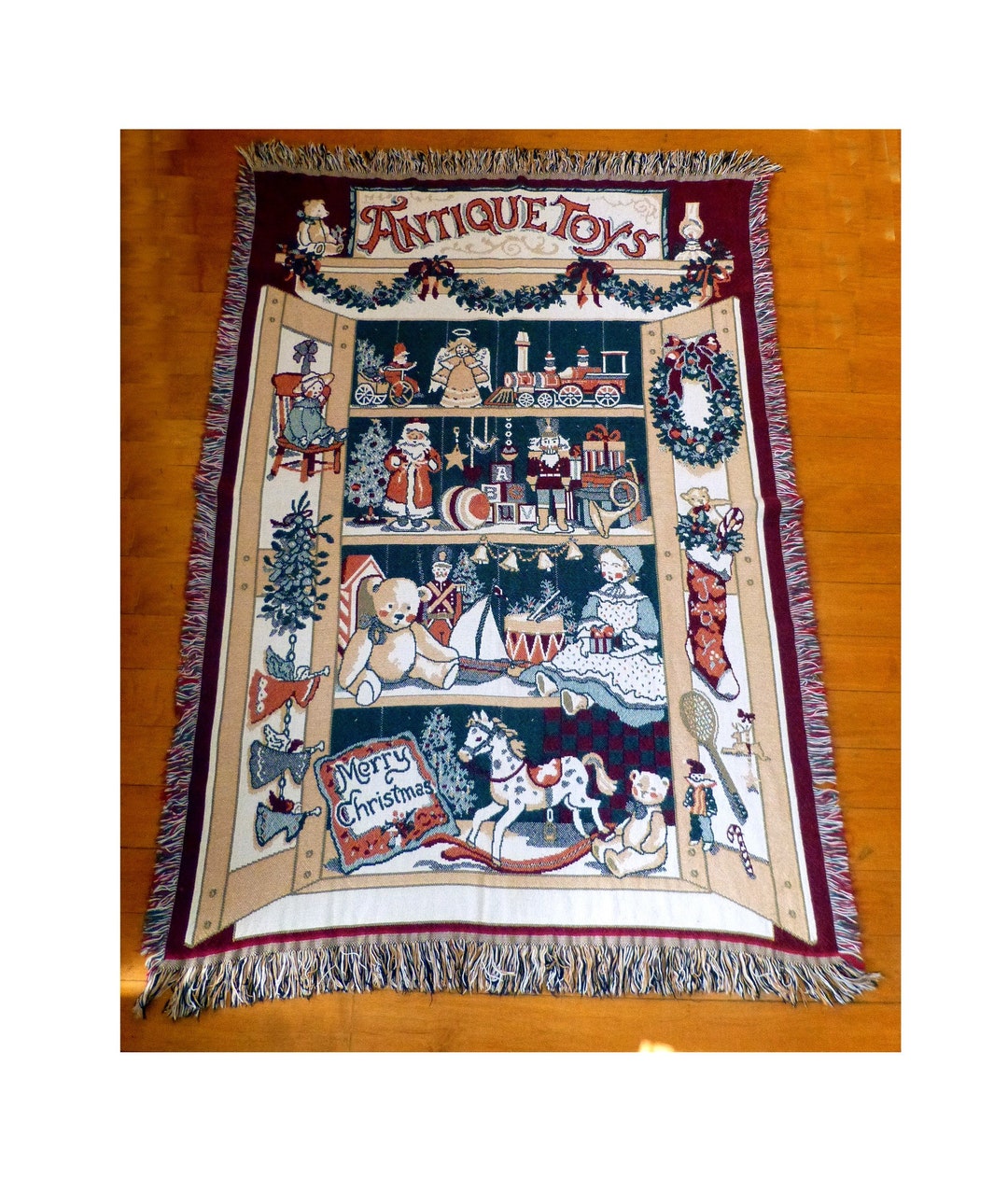 Antique Toys Throw Claire Murray Christmas Holiday Blanket Etsy