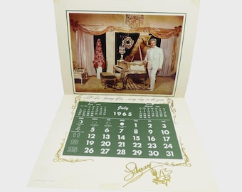Liberace autograph signed 1965 calendar