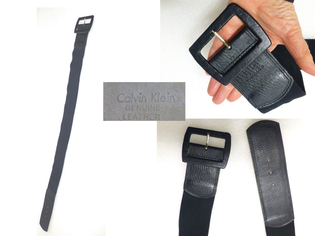 calvin klein genuine leather
