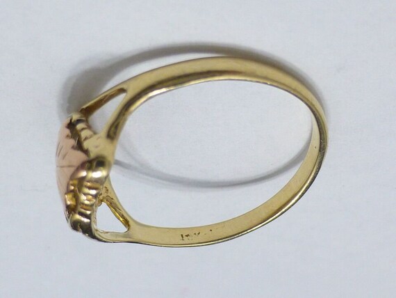 Black Hills Gold ring 10k tri color leaf jewelry - image 6
